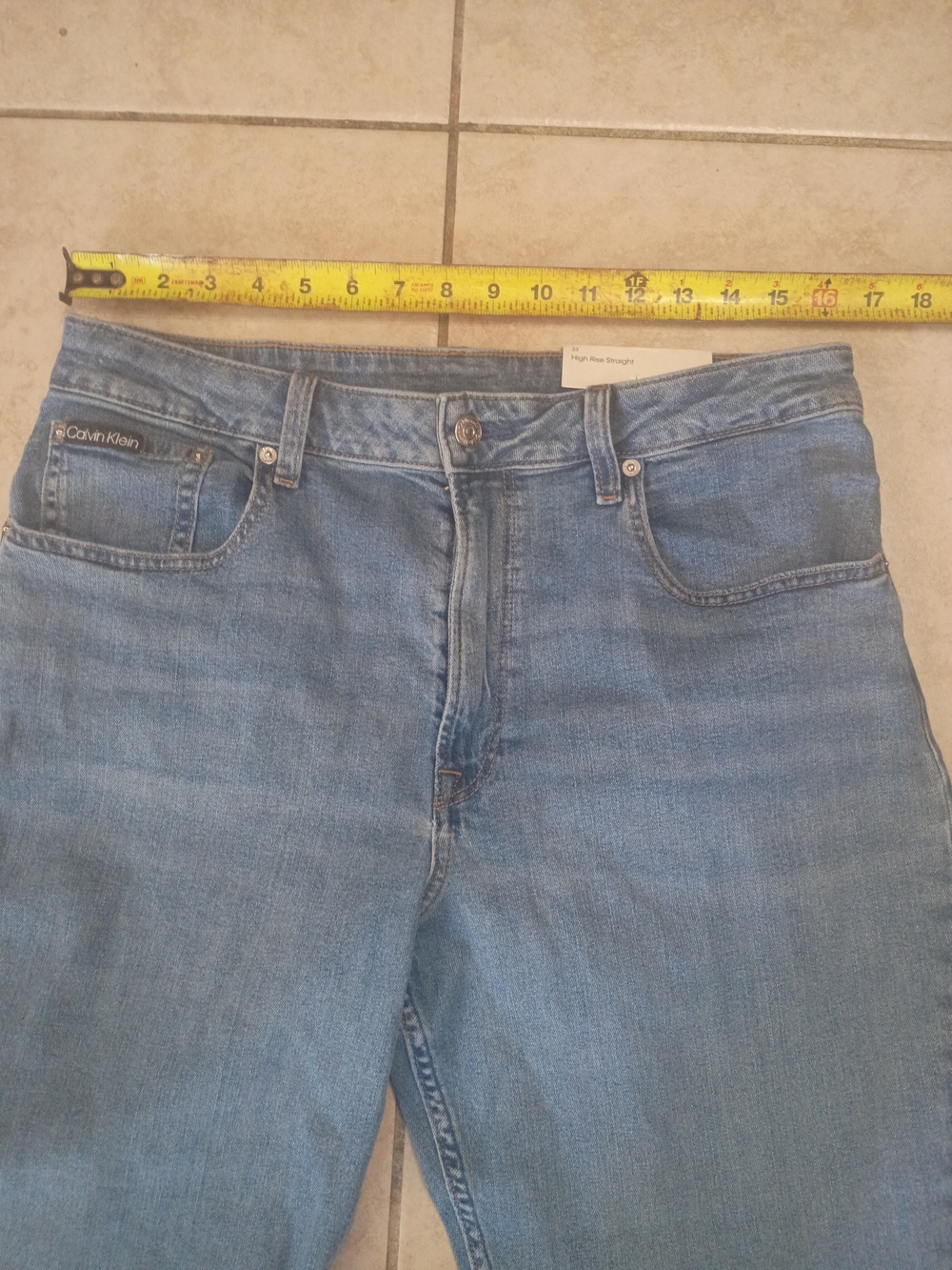 Calvin Klein Jeans Women's Straight Leg Light Blue Denim - Picture 3 of 12